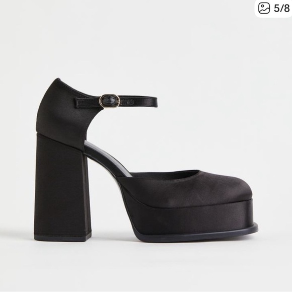 H&M Black Chunky Platform Heels - Picture 2 of 4